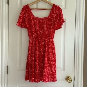 Sienna Sky Red and White Floral sun dress